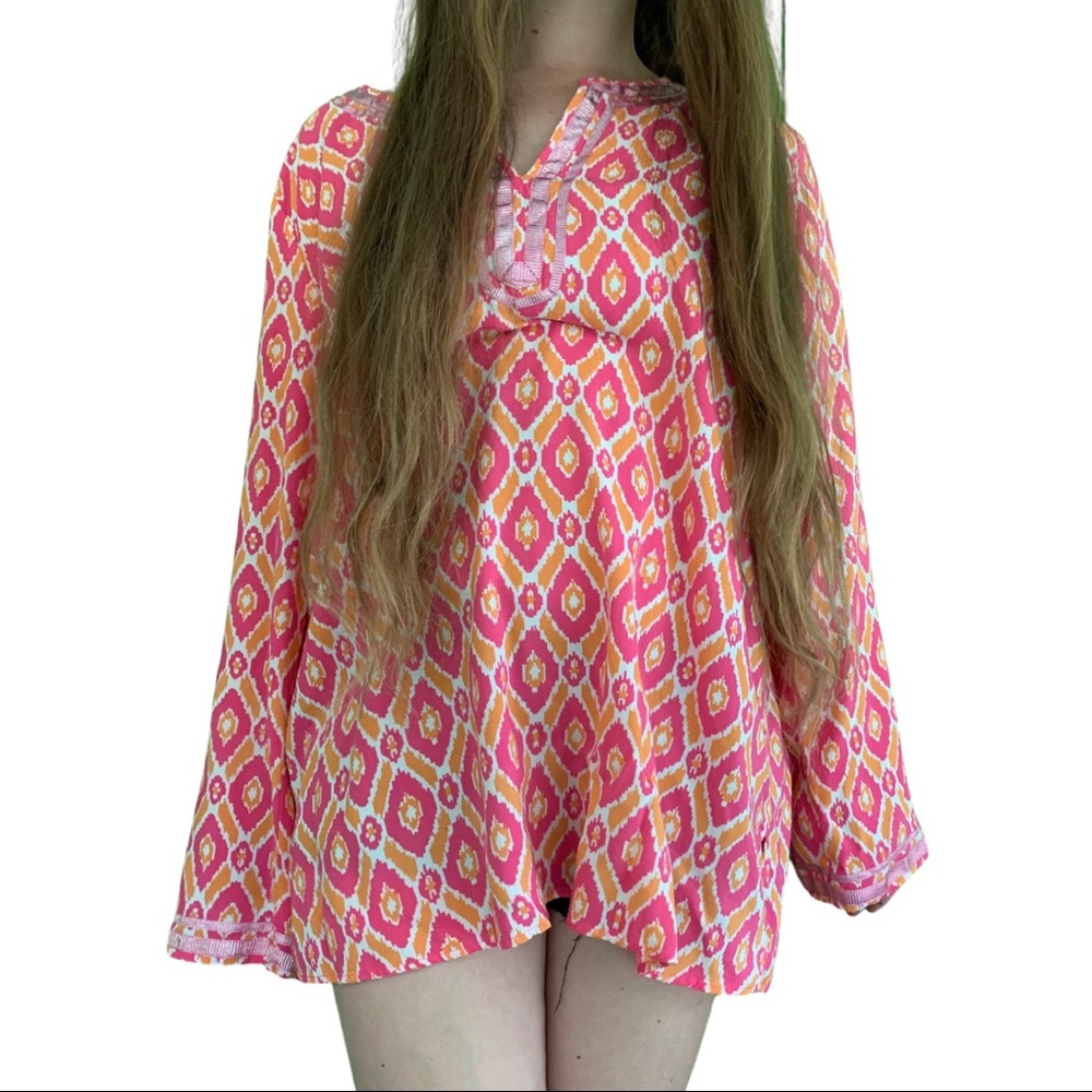 Retro Pink Orange Tunic